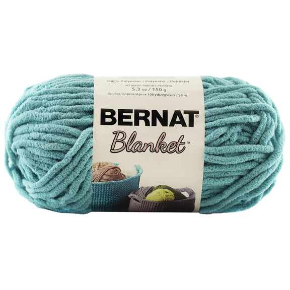 Spinrite Bernat Blanket Yarn-Light Teal, 1 Pack of 3 Skein