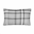 thumbnail image 2 of Astella TP12-FA32 12 x 18 in. Pacifica Tartan Charcoal Lumbar Throw Pillow, Gray, 2 of 2