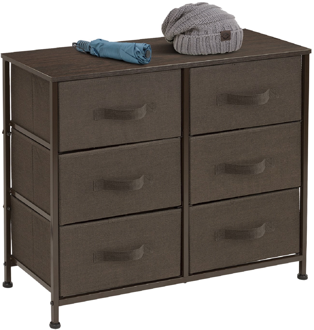 Sorbus 5 Drawer Dresser, Brown, Compact Storage Unit for Bedroom, Office, and Nursery