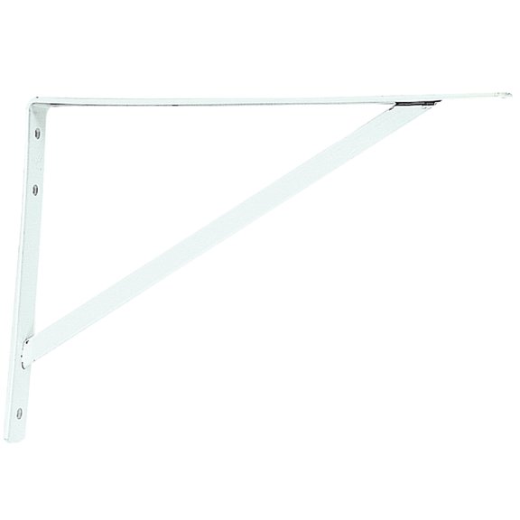 Knape & Vogt Shelf Bracket 208 WH 400 - Steel, White - 16"