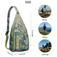 thumbnail image 3 of Waterproof Hiking Sling Backpack for Women – Lightweight Crossbody Bag with Adjustable Strap, Chest Bag for Travel & Outdoor Adventures – Paisley Boho Vintage Floral, Chic Retro Design, 3 of 4