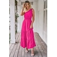 thumbnail image 4 of Vestido Maxi con Volantes y Un Hombro PRETTYGARDEN para Verano XL, 4 of 7