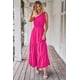 thumbnail image 4 of Vestido Maxi con Volantes y Un Hombro PRETTYGARDEN para Verano XL, 4 of 7