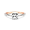 thumbnail image 3 of 4 Carat IGI Certified Cushion Shape Lab Grown Diamond Engagement Ring | 14K Rose Gold |Grace Micro Pave Eternity Diamond Ring | FG-VS1-VS2 Quality Friendly Diamonds, 3 of 4