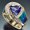 Blue, variant on Fashion Metal Geometric Star Ring, European and American Style, Electroplated Alloy with Purple Zirconium, Unisex