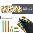 thumbnail image 5 of Cauagu Cute Bee Print Leather Pencil Pen Case - Stationery Bag Portable Stationery Bag Big Capacity Pencil Pouch Cosmetic Organizer Bag for Men & Women, 5 of 7