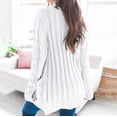 thumbnail image 3 of UTTOASFAY Women's Knit Cardigans Loose Slouchy Oversized Wrap Chunky Pocket Sweaters Coat White 4(S), 3 of 7