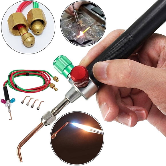WIFKLSIIPG Mini Jewelry Gas Welding Micro Torch Jewelers Welding Hoses Mini Gas Little Torch Welding Soldering Kit 5 Nozzles