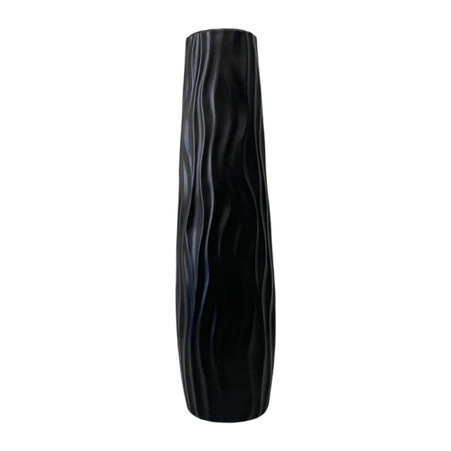 Jarrón de piso alto, florero, elegante, moderno, rústico, minimalista, regalo, decoración del hogar para Negro