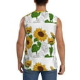 thumbnail image 4 of Haiem Men's Plump Sunflower And Sketch Print Tank Tops Summer Sleeveless Cut Off Workout T-Shirts Fitness Vest Athletic Undershirts-Medium, 4 of 8