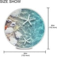 thumbnail image 2 of SKYSONIC Starfish Coral Seashell Round Tablecloth 60inch Indoor Wrinkle Free, Summer Sea Water Circular Lace Table Cover Washable for Kitchen Party BBQ Dining Decor, 2 of 7