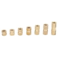 thumbnail image 3 of Tuercas moleteadas con rosca hembra M5, tuercas de inserción roscadas de latón, kit surtido de tuercas soldadas hidráulicamente M5*14*7,310 piezas, 3 of 5