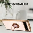 thumbnail image 6 of Compatible with Google Pixel 6A 5G Case Heart Plating Kickstand Mental Ring Luxury Elegant Case Camera Protector TPU Shockproof Protective Back Cover Designed for Google 6A 5G Case -Pink, 6 of 12
