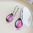 thumbnail image 3 of Pendientes colgantes con de piedras preciosas naturales para mujer en Púrpura Sunnimix Pendiente del perno prisionero de las muchachas, 3 of 8