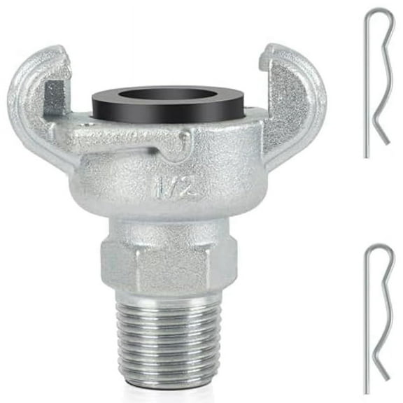 Air Hose Fitting Replacement Chicago 1/2, NPT Male End Fittings, 0.5inch 2 Lug Universal Coupling
