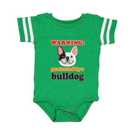 

Inktastic Protected by a Bulldog Gift Baby Boy or Baby Girl Bodysuit