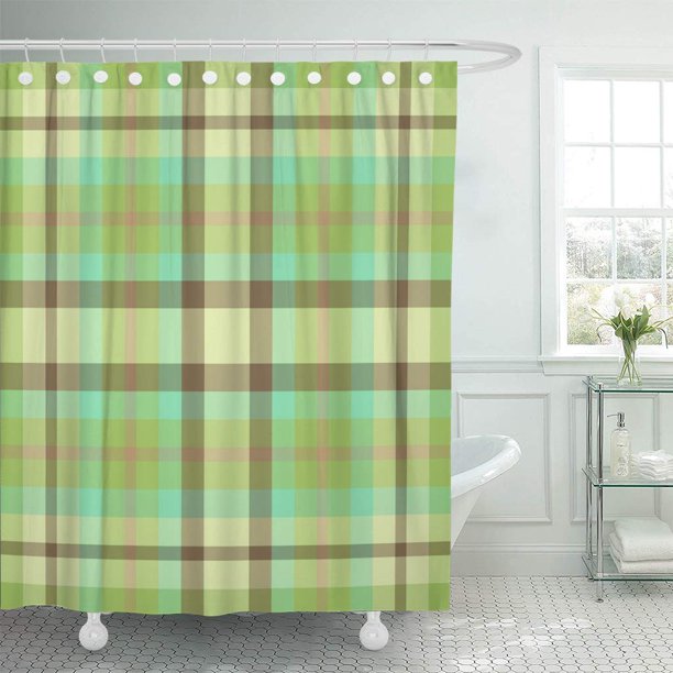 KSADK Colorful Tartan Green and Brown Plaid Modern Abstract Artistic
