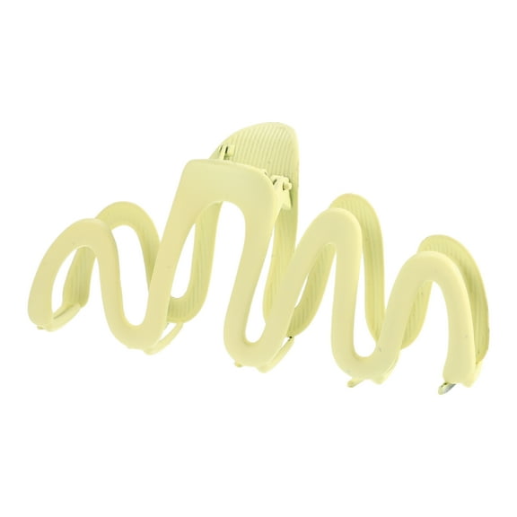 Unique Bargains 1pc Metal Hair Claws Hair Clips Hair Barrettes for Women Light Yellow 4.09''x2.13''x1.02''