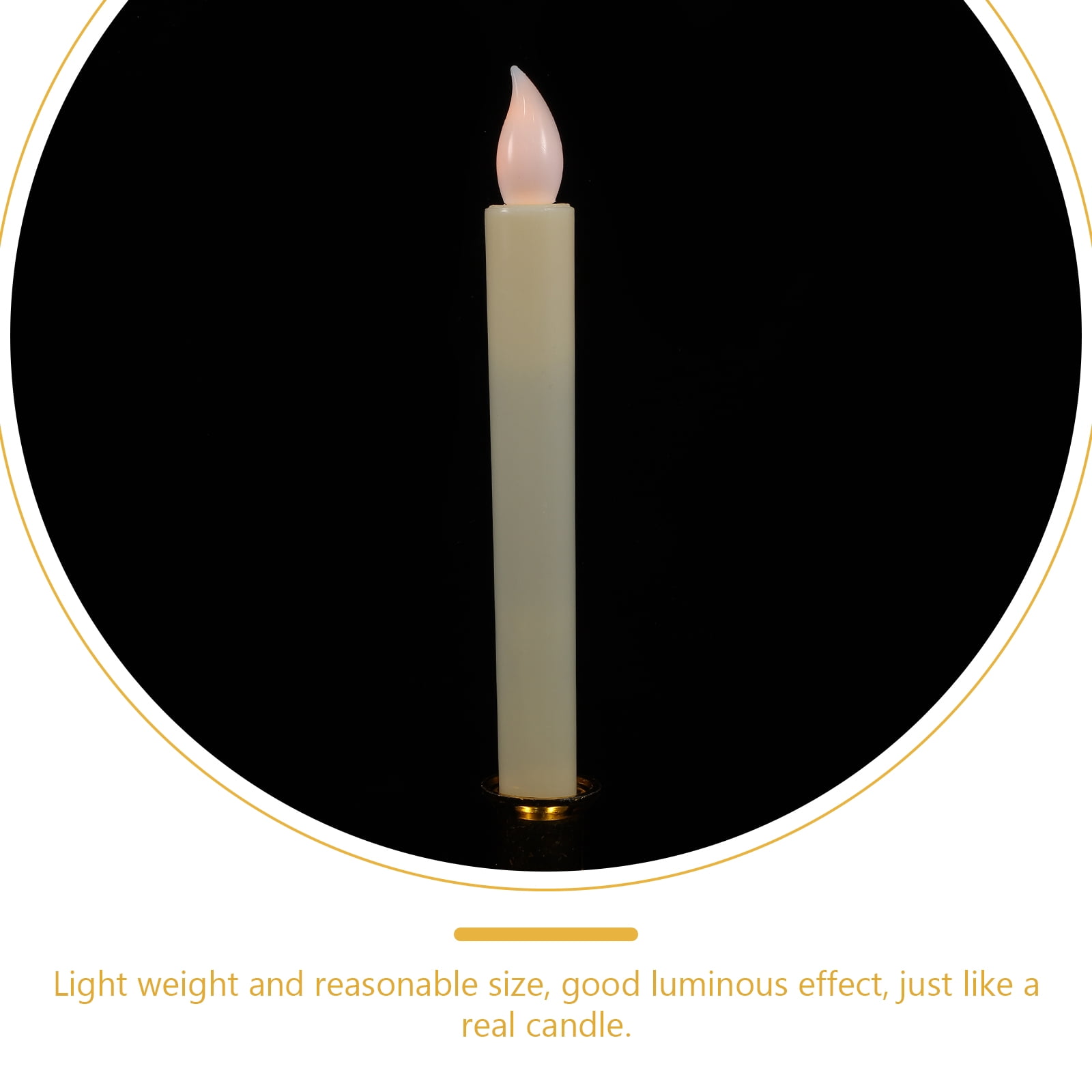 Askfic Candle Lamp 2Pcs LED Electric Window Candles USB Rechargeable for Decoration 10.04"X2.17"X2.17"