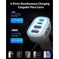 thumbnail image 2 of Cargador de coche TIBEITA 90W USB C de carga rápida para iPhone, 2 of 9