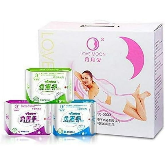 Winalite Lovemoon Sanitary Pads Anion Pads Feminine Hygiene Anion Sanitary Napkin Organic Cotton Love Moon Anion 19 Packs/lot
