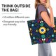 thumbnail image 2 of Balery Colorful Mexican Flower Bolsa Tote Estilo Estético con Cremalleras, Bolsa de Hombro, Bolsa de Compras Grande y Plegable, 2 of 8