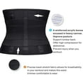 thumbnail image 4 of YIANNA Women Waist Trainer Belt - Slimming Sauna Waist Trimmer Belly Band Sweat Sports Girdle Belt Black-XL, 4 of 7