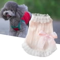 thumbnail image 4 of Pet Skirt with Lace Edge - Adorable Reusable Close-fitting - Breathable Bowknot Decor - Summer Kitty Clothes for Outdoor Fun, 4 of 8