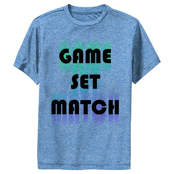 Boy's Lost Gods Game Set Match Performance Graphic Tee Royal Blue Heather Large