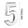 NSESSHome Clearance 3 Inch Silve Modern House Numbers Mailbox Numbers 0