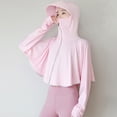 thumbnail image 1 of Veste à Capuche de Protection Solaire, Trous de Doigts de Main Trou de Cheveux Vêtements de Protection Solaire Résistant à la Soie Glacée pour la Course à Pied, 1 of 3