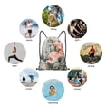 thumbnail image 6 of Honeii Tropical With Flamingos Print Drawstring Backpack,Drawstring Bags String Backpack Gym Cinch Sack Backpack Sport Bag Draw-Medium, 6 of 6
