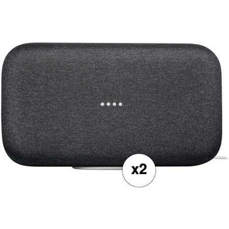 Home Max Pair Kit (Charcoal 842776103055, Charcoal 842776103055) Two Google's wireless speakers, Integrated Bluetooth, Wi-Fi connectivity, Voice control, Designed for Music, GA00223-US, Perfect