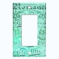 thumbnail image 5 of Metal Light Switch Plate Outlet Cover Teal Music Sheet Wallpaper Damask MUS004, 5 of 13