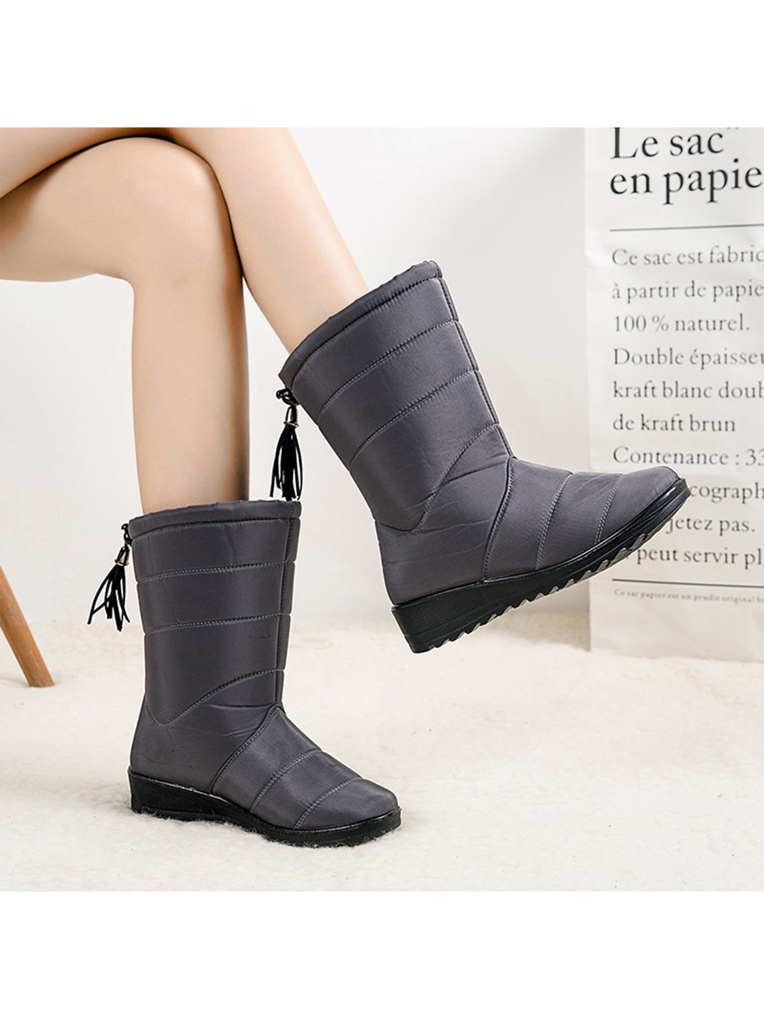 ladies wedge heel boots