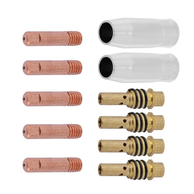 Boquillas Rechonchas de Soplete de Soldadura TIG 11 Uds Soportes de Puntas de Contacto Soplete de Soldadura TIG Soldador MIG Accesorio Consumible Apto para Pistola de Soplete ANGGREK Otros
