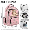 thumbnail image 7 of KUIFORTI Brown Owl Girls Backpack Kids Bookbag Lightweight Polyester with Front Pockets Comfortable Back to School Gifts, 7 of 7