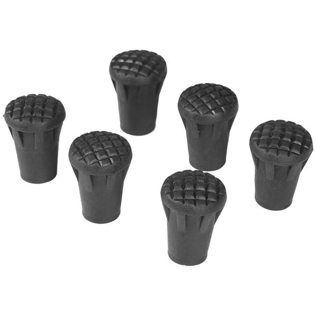 Extremos de goma para bastones de trekking y caminatas, perfectos para aventuras de senderismo, compatibles con bastones de trekking Juego de 6 puntas para bastones de senderismo
