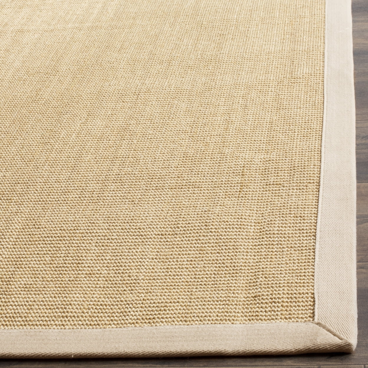 SAFAVIEH Natural Fiber Forrester Border Sisal Area Rug, Maize/Wheat, 8' x 10'