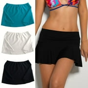 Women's S/M/L/XL Summer Swim Short Skirt Tankini Swimwear Bikini Bottoms Mini Dress