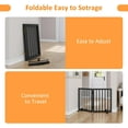 thumbnail image 6 of Smart FENDEE Bamboo Dog Gates for Doorways Freestanding Pet Gate, 2 Support Feet, 24"H, Black, 6 of 7