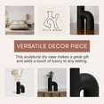 thumbnail image 3 of Villa Moda Lila Vase Moderne Abstrait Sculptural Décoratif, Noir, 3 of 7