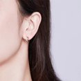 thumbnail image 2 of Star Cubic Zirconia Huggie Hoop Earrings for Women Teen Girls Sterling Silver Constellation Cartilage Cute Charms CZ Sleeper Small Hoop Dainty Stars E, 2 of 4