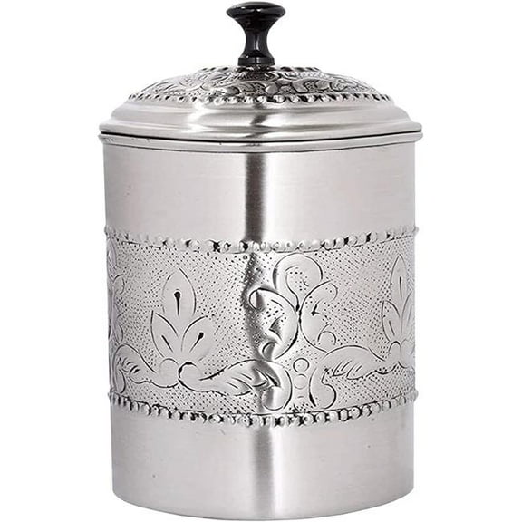 nu steel TG-411-3 Antique Pewter Embossed Canister 3 QT