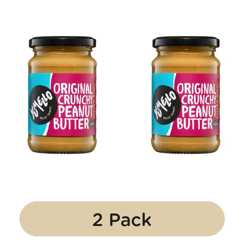 Yumello Crunchy Peanut Butter 285g, British Import (Pack of 2)