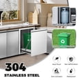 thumbnail image 2 of Wemily Built-in Single Outdoor Kitchen Trash Drawer 15.9" W X 17.9" H X 22.1" D Pull-Out Stainless Steel Outdoor Kitchen Cabinets, Outdoor Kitchen Trash Drawer Storage for Propane Tank or BBQ Island, 2 of 9