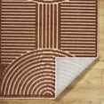 thumbnail image 3 of Hauteloom Deron Living Room, Bedroom Machine Washable Area Rug - Contemporary - Brown, White - 3'3" x 5', 3 of 6