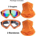 thumbnail image 6 of Motorcycle Goggles,2 Pack Dirt Bike ATV Motocross Riding Hiking Protective with 2 Pack Neck Breathable Bandana Mask, 6 of 14