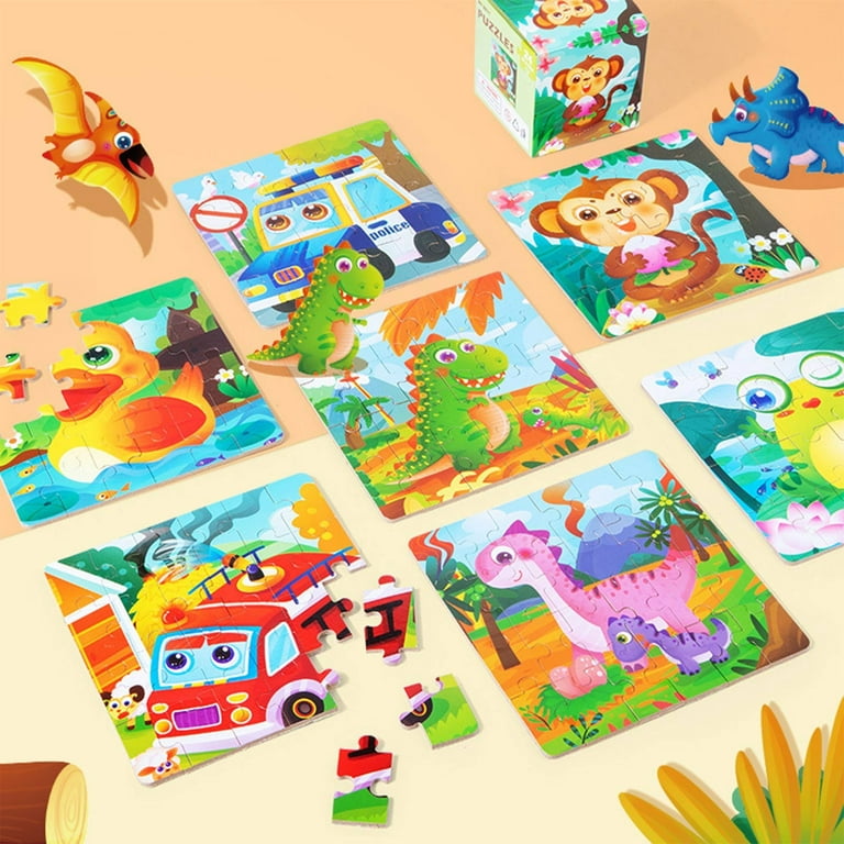 Wooden Jigsaw Puzzles Set for Kids Age 3-5 Year Old Animals Preschool  Puzzles for Toddler Children Learning Educational Puzzles Toys for Boy and  Girl 