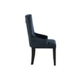 thumbnail image 2 of Varian II Dark Navy Velvet Side Chair - Elegant Parson Design, 22" Seat, Black Legs. Living Room Accent Chair with Button Tufting, Wooden Frame., 2 of 6